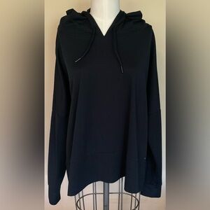 Women's Black Hoodie Top